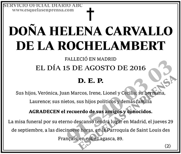 Helena Carvallo de la Rochelambert